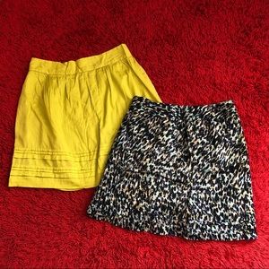 2 for 1 pleated a-line Loft skirts